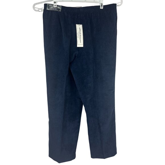 Alfred Dunner Size 14 Classics Proportioned Short Navy Pants Classic Fit - Picture 7 of 7